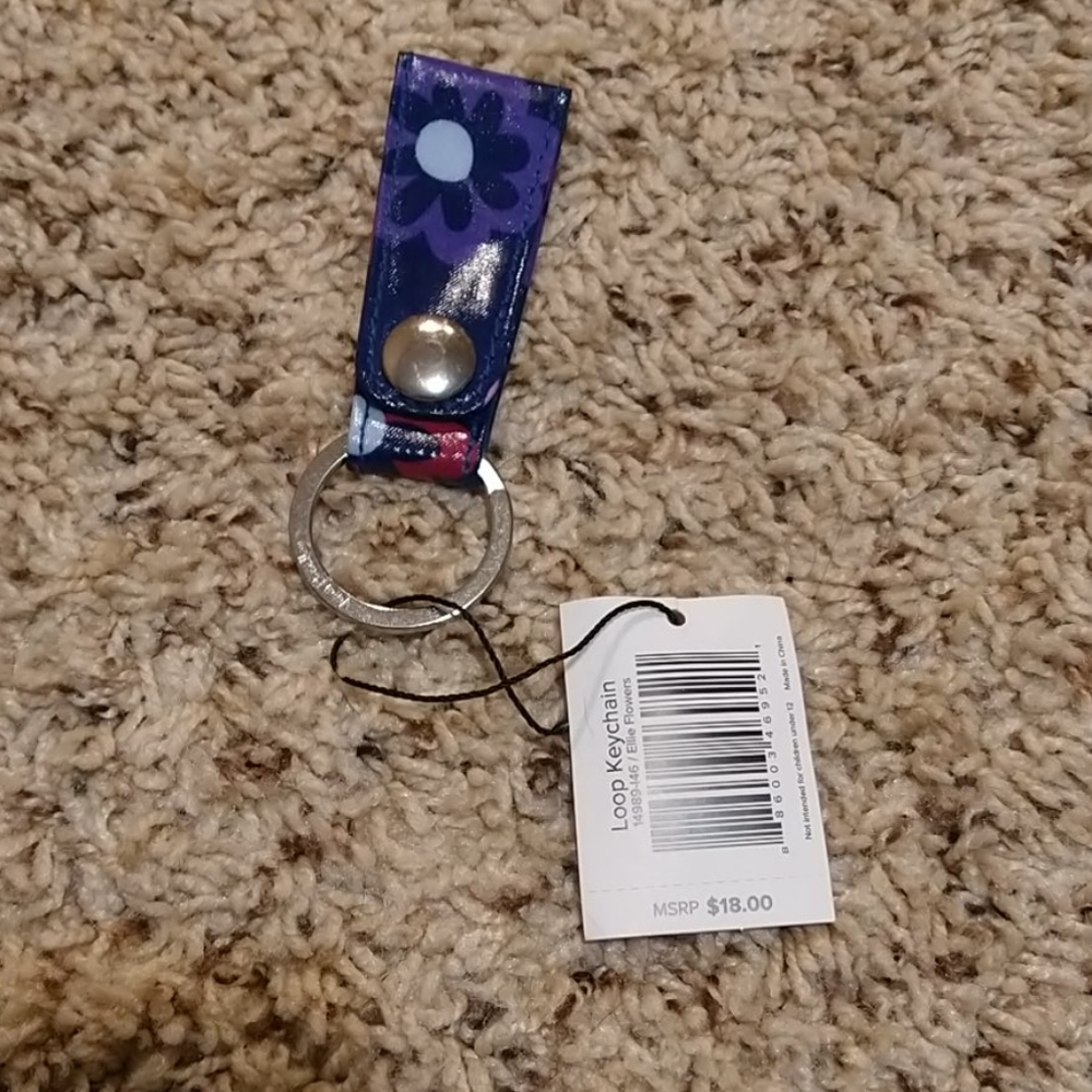 Vera Bradley Loop Keychain - Ellie Flowers